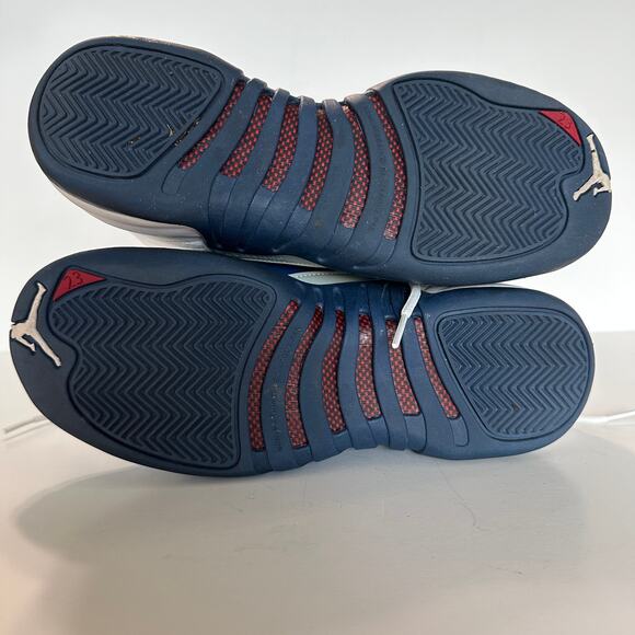 Nike Air Jordan 12 Retro BG White French Blue Metallic Silver Size 6Y - Picture 13 of 13